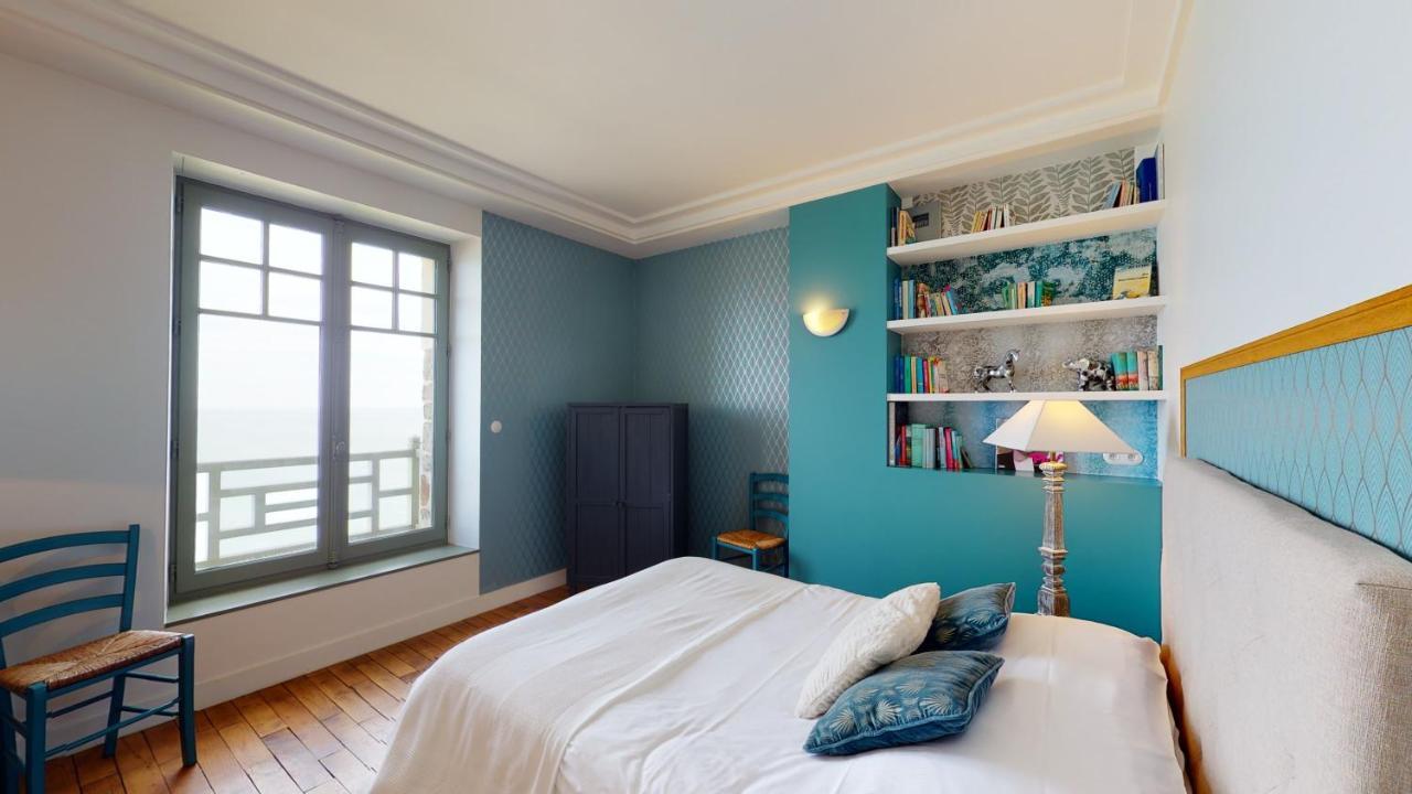 Les Roches Grises, Luxueuse Villa Face Mer, 4Etoiles, Spa Et Jardin Panoramique, Societe La Clef Decamp Γκρανβίλ Εξωτερικό φωτογραφία